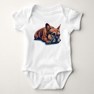 Frenchie Pup Baby Bodysuit