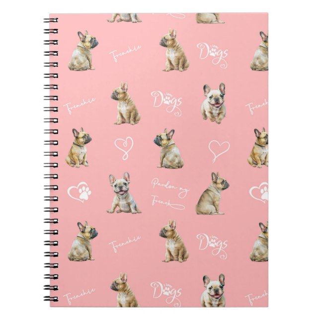 Frenchie Puppy  Notebook (Front)
