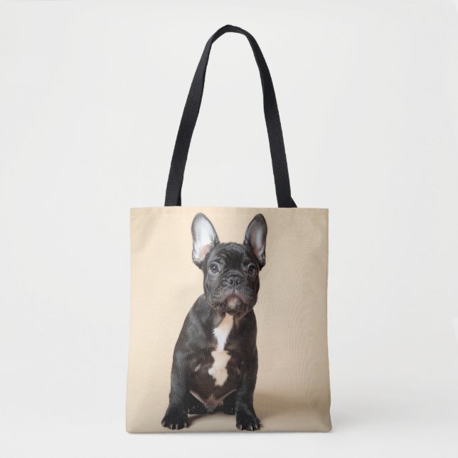 Frenchie Puppy Tote Bag (Front)
