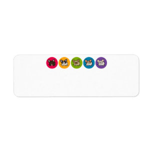 Frenchie Rainbow Return Address Label
