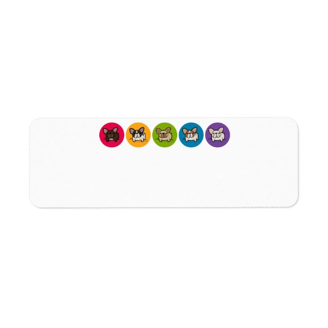 Frenchie Rainbow Return Address Label (Front)