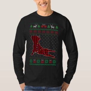 Frenchie Red Plaid Buffalo Funny Ugly Christmas Sw T-Shirt