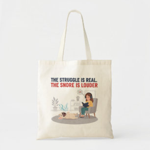 Frenchie Snoring Loud Funny Dog Mum Gift Tote Bag