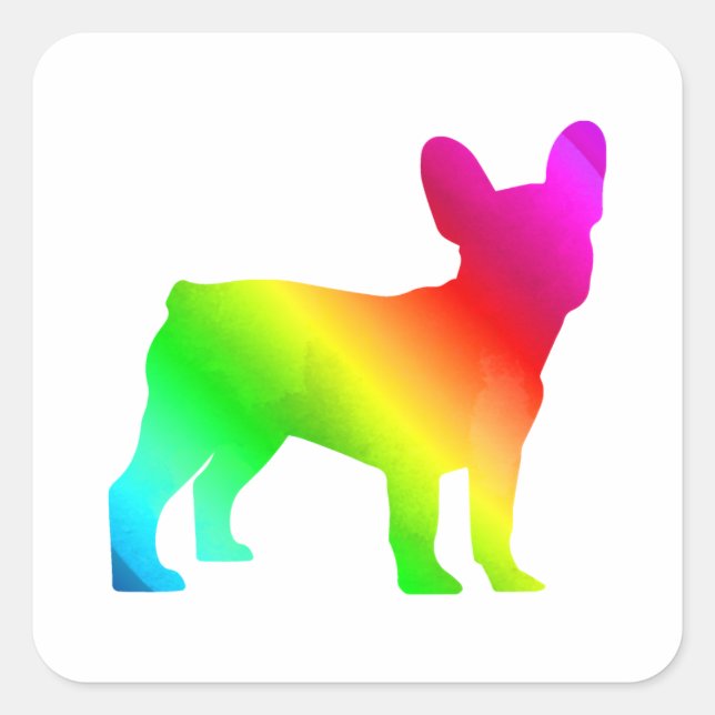 Frenchie   square sticker (Front)