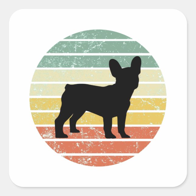 Frenchie   square sticker (Front)