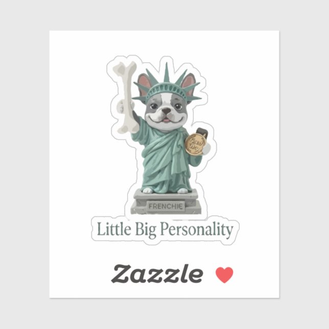 Frenchie Statue of Liberty Dog Lover (Sheet)