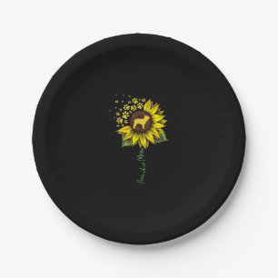 Frenchie Sunflower Mum French Bulldog Lover Gift Paper Plate
