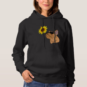 Frenchie  Sunflower Outfit Hippy French Bulldog Do Hoodie