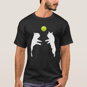 Frenchie Tennis French Bulldog Puppy Playing Ball T-Shirt