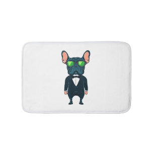 Frenchie The Gangster  Bath Mat