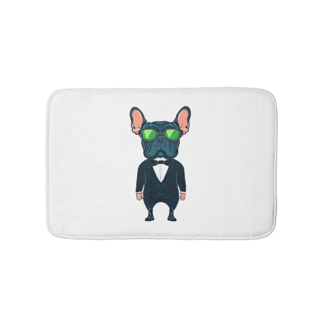 Frenchie The Gangster  Bath Mat (Front)