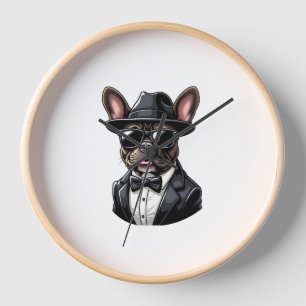Frenchie The Gangster Clock