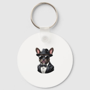 Frenchie The Gangster Key Ring