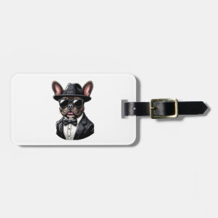 Frenchie The Gangster Luggage Tag