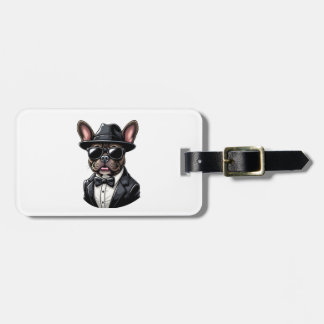 Frenchie The Gangster Luggage Tag