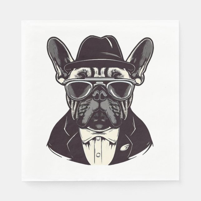 Frenchie The Gangster Napkin (Front)