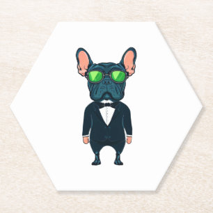 Frenchie The Gangster Paper Coaster
