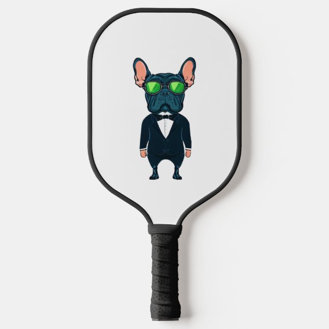 Frenchie The Gangster  Pickleball Paddle (Front)