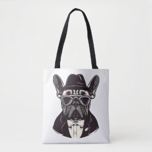 Frenchie The Gangster Tote Bag
