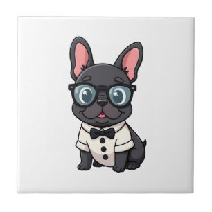 Frenchie The Gentlemen Copy (4) Ceramic Tile