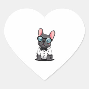 Frenchie The Gentlemen Copy (5) Heart Sticker
