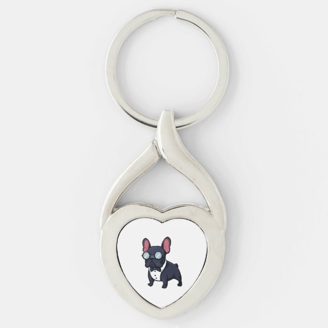 Frenchie The Gentlemen  Key Ring (Front)