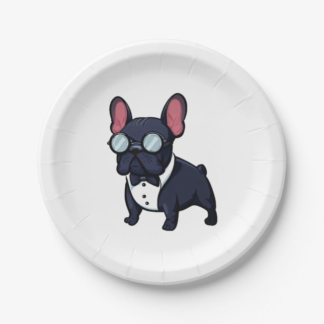 Frenchie The Gentlemen  Paper Plate (Front)