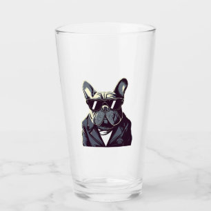 Frenchie The Party Man Glass