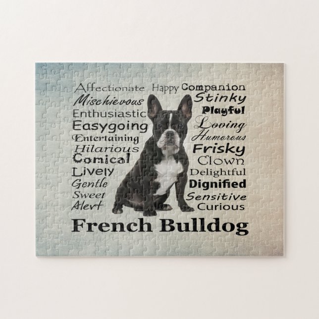 Frenchie Traits Jigsaw Puzzle (Horizontal)