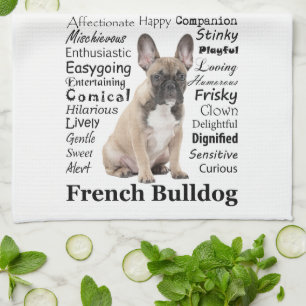 Frenchie Traits Kitchen Towel