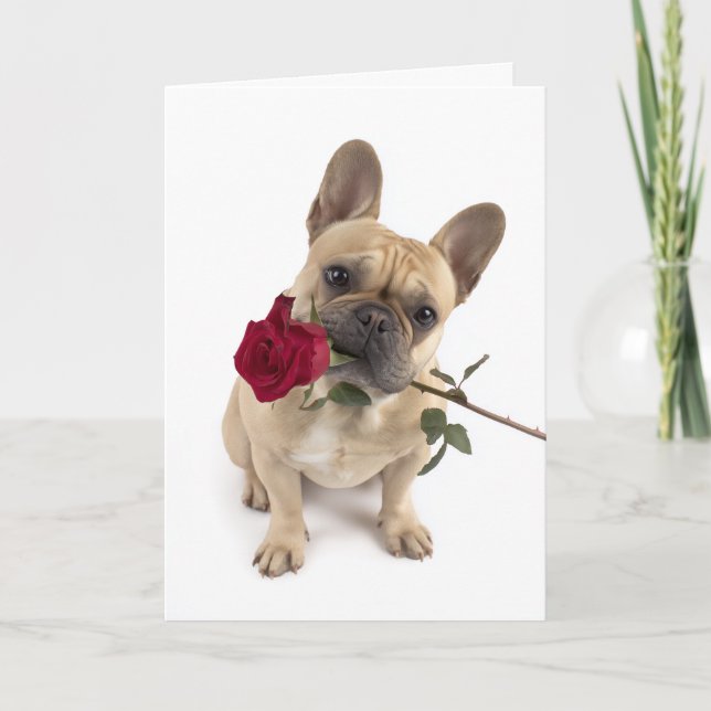 Frenchie Valentine – Big Love in a Small Package Card (Front)