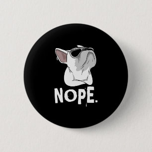 Frenchie White French Bulldog 6 Cm Round Badge