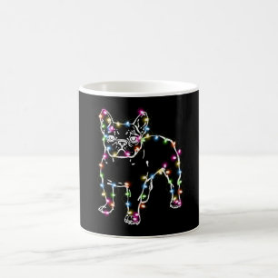 Frenchie With Christmas Lights Merry Christmas Coffee Mug