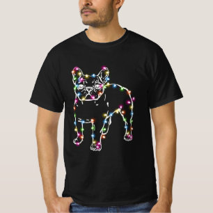 Frenchie With Christmas Lights Merry Christmas T-Shirt