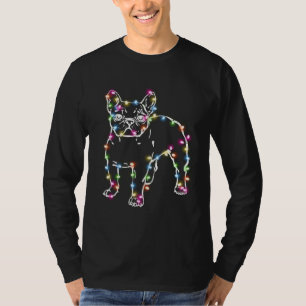 Frenchie With Christmas Lights Merry Christmas T-Shirt