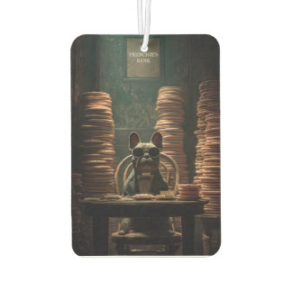  Frenchie's Bank: Biscuit Baron Art Print Car Air Freshener