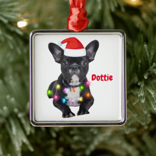frenchies christmas gift for bulldog lovers ceram metal ornament