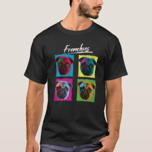 Frenchies French Bulldog Colourful Pop  Dog Men T-Shirt