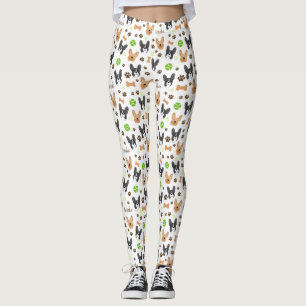 Frenchies French Bulldogs Tennis Balls Cute Leggings