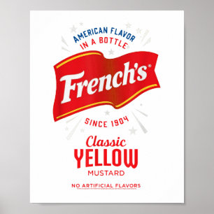 Frenchs Clic Yellow Mustard Label Foodie Costume _ Poster