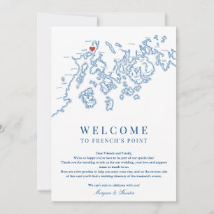 French's Point Maine Wedding Welcome Itinerary Thank You Card