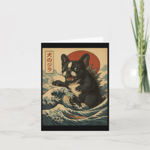 Frenchzilla Japanese Retro Wave Monster Bulldog  Card