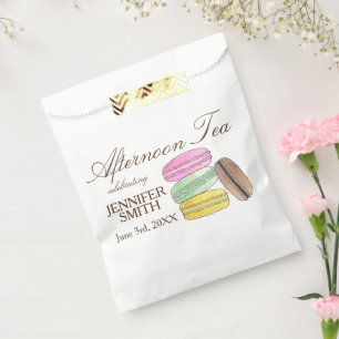 Frenh Macarons Wedding Shower Afternoon Tea Party Favour Bag