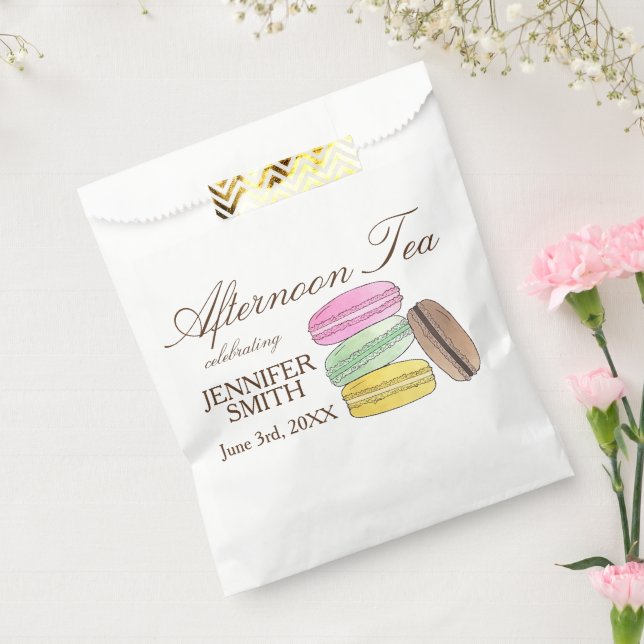 Frenh Macarons Wedding Shower Afternoon Tea Party Favour Bag (Sealed)