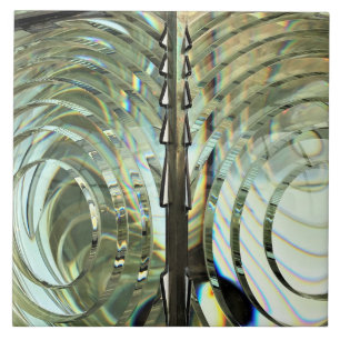 Frensel Lens, Cape Blanco Lighthouse, Oregon Coast Ceramic Tile