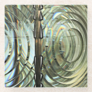 Frensel Lens, Cape Blanco Lighthouse, Oregon Coast Glass Coaster