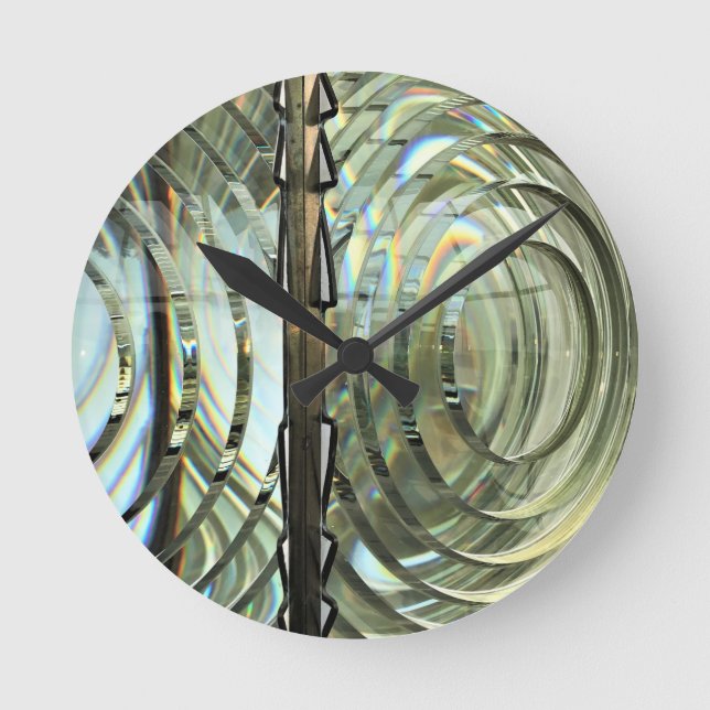 Frensel Lens, Cape Blanco Lighthouse, Oregon Coast Round Clock (Front)