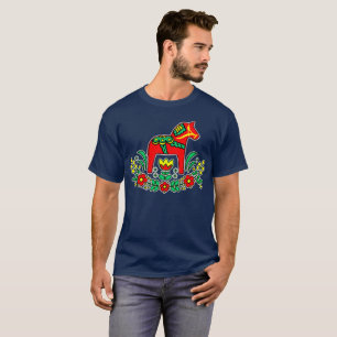 FRENZIEDminds T-shirt featuring Swedish Dala Horse