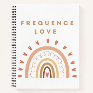 Frequence Love notebook with rainbow