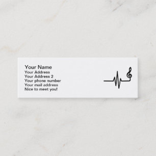 Frequency music note mini business card